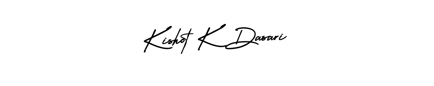 Make a short Kishot K Dasari signature style. Manage your documents anywhere anytime using AmerikaSignatureDemo-Regular. Create and add eSignatures, submit forms, share and send files easily. Kishot K Dasari signature style 3 images and pictures png