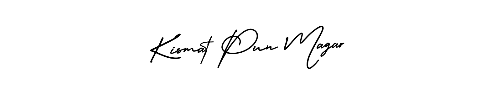 Create a beautiful signature design for name Kismat Pun Magar. With this signature (AmerikaSignatureDemo-Regular) fonts, you can make a handwritten signature for free. Kismat Pun Magar signature style 3 images and pictures png