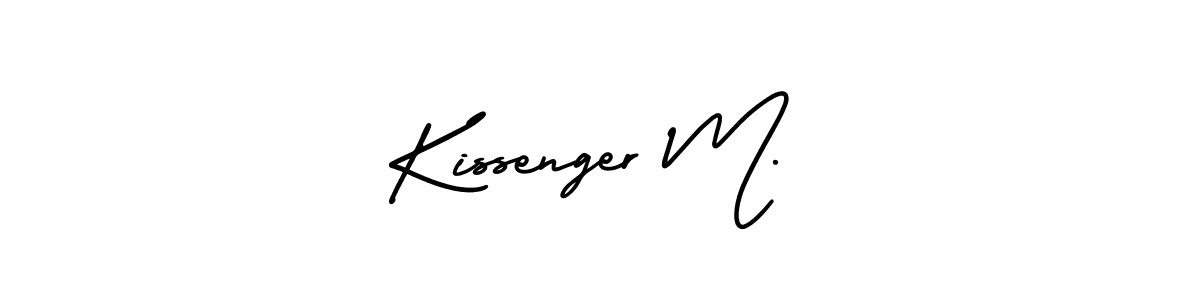 Similarly AmerikaSignatureDemo-Regular is the best handwritten signature design. Signature creator online .You can use it as an online autograph creator for name Kissenger M.. Kissenger M. signature style 3 images and pictures png