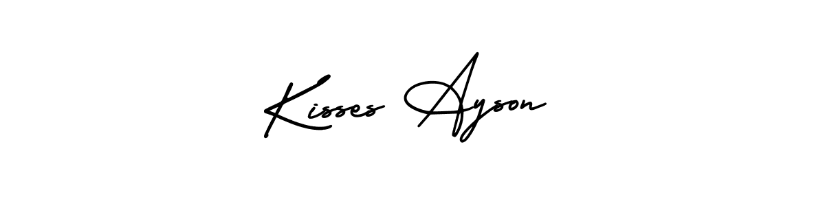 Make a beautiful signature design for name Kisses Ayson. With this signature (AmerikaSignatureDemo-Regular) style, you can create a handwritten signature for free. Kisses Ayson signature style 3 images and pictures png