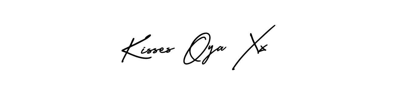 Kisses Oya Xx stylish signature style. Best Handwritten Sign (AmerikaSignatureDemo-Regular) for my name. Handwritten Signature Collection Ideas for my name Kisses Oya Xx. Kisses Oya Xx signature style 3 images and pictures png