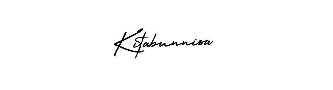 It looks lik you need a new signature style for name Kitabunnisa. Design unique handwritten (AmerikaSignatureDemo-Regular) signature with our free signature maker in just a few clicks. Kitabunnisa signature style 3 images and pictures png