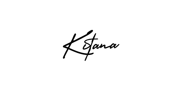 Kitana stylish signature style. Best Handwritten Sign (AmerikaSignatureDemo-Regular) for my name. Handwritten Signature Collection Ideas for my name Kitana. Kitana signature style 3 images and pictures png
