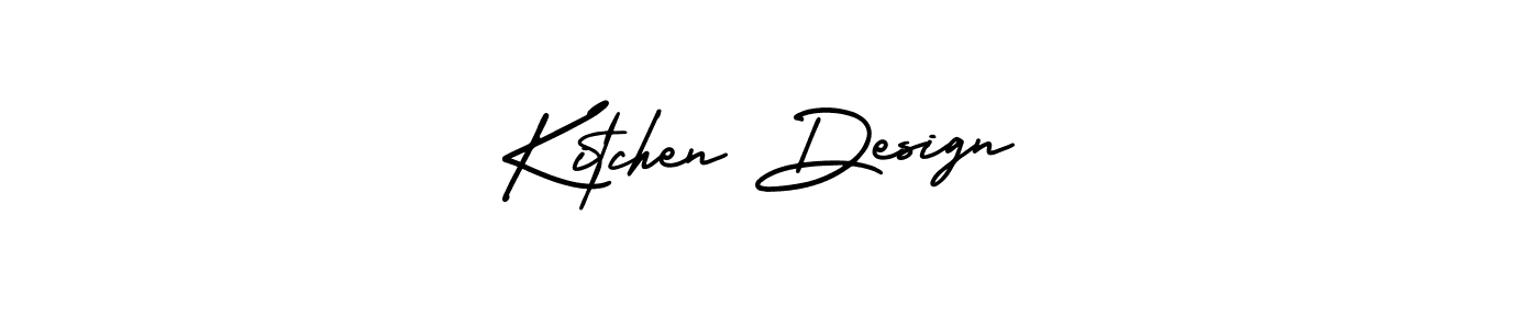 You should practise on your own different ways (AmerikaSignatureDemo-Regular) to write your name (Kitchen Design) in signature. don't let someone else do it for you. Kitchen Design signature style 3 images and pictures png