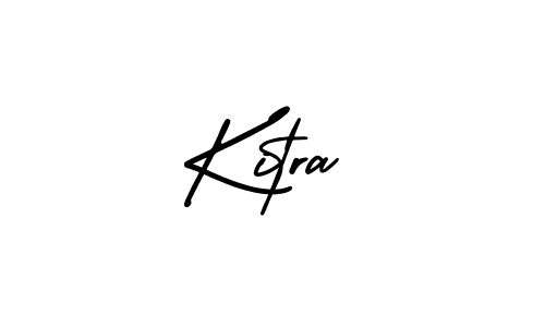 You should practise on your own different ways (AmerikaSignatureDemo-Regular) to write your name (Kitra) in signature. don't let someone else do it for you. Kitra signature style 3 images and pictures png