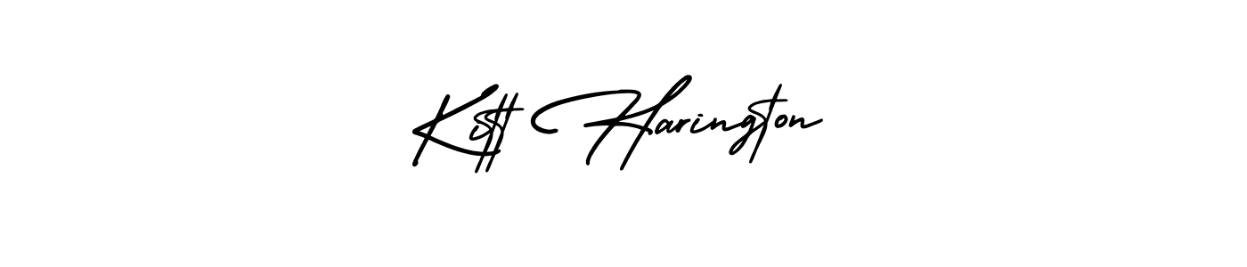 The best way (AmerikaSignatureDemo-Regular) to make a short signature is to pick only two or three words in your name. The name Kitt Harington include a total of six letters. For converting this name. Kitt Harington signature style 3 images and pictures png