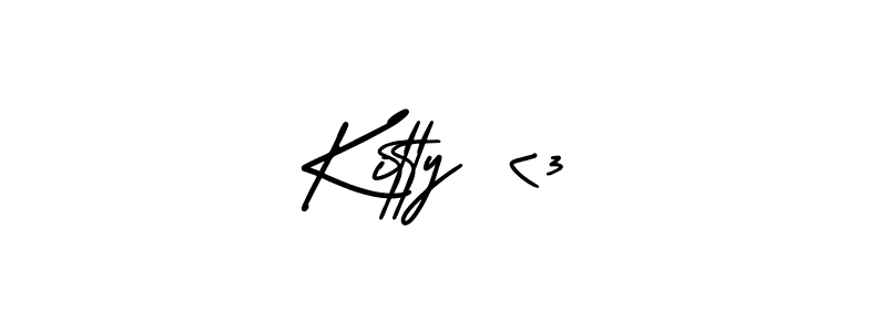 Make a beautiful signature design for name Kitty <3. Use this online signature maker to create a handwritten signature for free. Kitty <3 signature style 3 images and pictures png