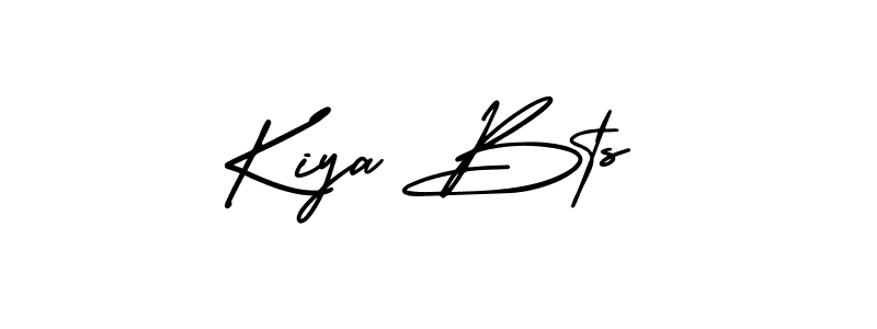 Make a beautiful signature design for name Kiya Bts. With this signature (AmerikaSignatureDemo-Regular) style, you can create a handwritten signature for free. Kiya Bts signature style 3 images and pictures png