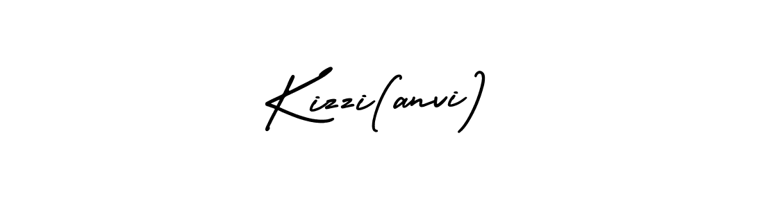 The best way (AmerikaSignatureDemo-Regular) to make a short signature is to pick only two or three words in your name. The name Kizzi(anvi) include a total of six letters. For converting this name. Kizzi(anvi) signature style 3 images and pictures png