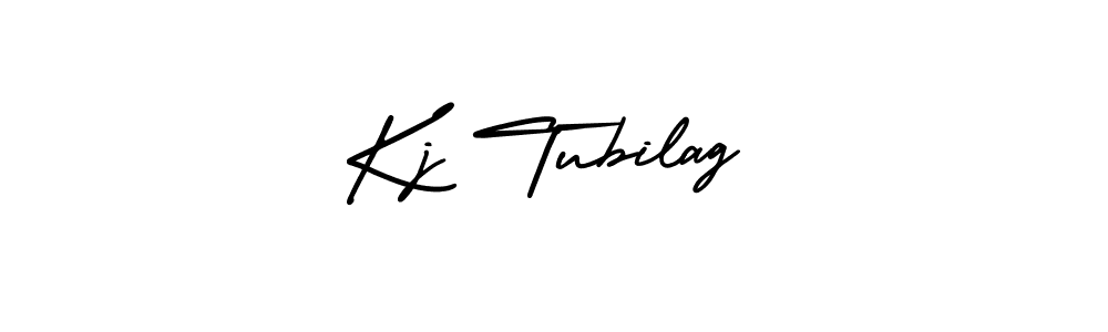 Design your own signature with our free online signature maker. With this signature software, you can create a handwritten (AmerikaSignatureDemo-Regular) signature for name Kj Tubilag. Kj Tubilag signature style 3 images and pictures png