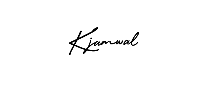 How to make Kjamwal name signature. Use AmerikaSignatureDemo-Regular style for creating short signs online. This is the latest handwritten sign. Kjamwal signature style 3 images and pictures png
