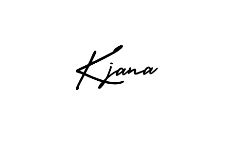 Use a signature maker to create a handwritten signature online. With this signature software, you can design (AmerikaSignatureDemo-Regular) your own signature for name Kjana. Kjana signature style 3 images and pictures png