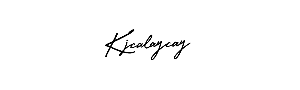 The best way (AmerikaSignatureDemo-Regular) to make a short signature is to pick only two or three words in your name. The name Kjcalaycay include a total of six letters. For converting this name. Kjcalaycay signature style 3 images and pictures png