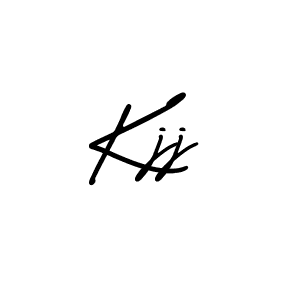 You should practise on your own different ways (AmerikaSignatureDemo-Regular) to write your name (Kjj) in signature. don't let someone else do it for you. Kjj signature style 3 images and pictures png