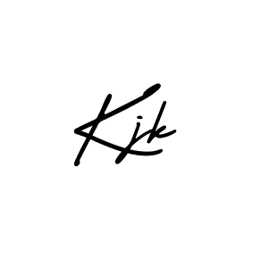 How to make Kjk signature? AmerikaSignatureDemo-Regular is a professional autograph style. Create handwritten signature for Kjk name. Kjk signature style 3 images and pictures png