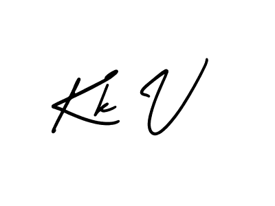 The best way (AmerikaSignatureDemo-Regular) to make a short signature is to pick only two or three words in your name. The name Kk V include a total of six letters. For converting this name. Kk V signature style 3 images and pictures png