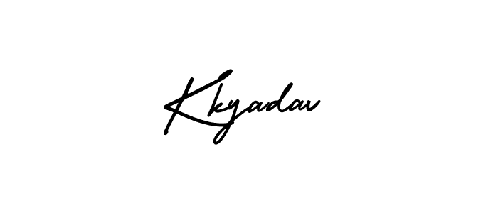 if you are searching for the best signature style for your name Kkyadav. so please give up your signature search. here we have designed multiple signature styles  using AmerikaSignatureDemo-Regular. Kkyadav signature style 3 images and pictures png