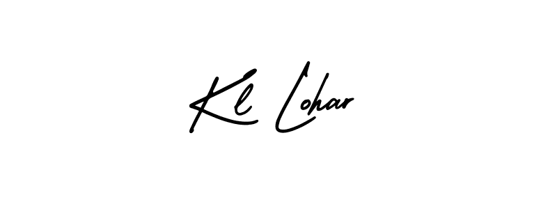 How to make Kl Lohar name signature. Use AmerikaSignatureDemo-Regular style for creating short signs online. This is the latest handwritten sign. Kl Lohar signature style 3 images and pictures png