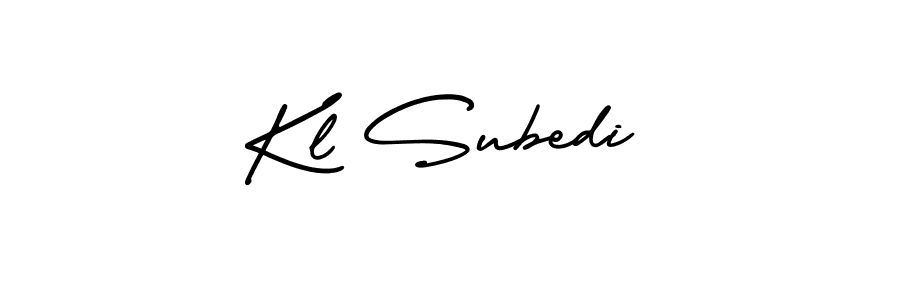 Create a beautiful signature design for name Kl Subedi. With this signature (AmerikaSignatureDemo-Regular) fonts, you can make a handwritten signature for free. Kl Subedi signature style 3 images and pictures png