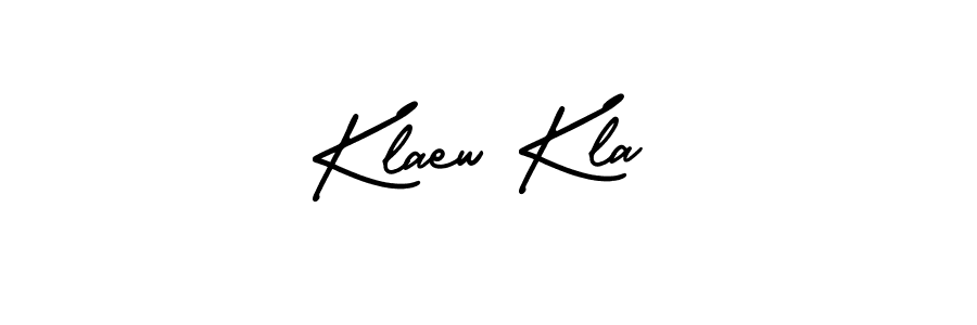 Klaew Kla stylish signature style. Best Handwritten Sign (AmerikaSignatureDemo-Regular) for my name. Handwritten Signature Collection Ideas for my name Klaew Kla. Klaew Kla signature style 3 images and pictures png