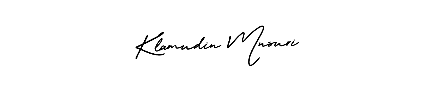 Use a signature maker to create a handwritten signature online. With this signature software, you can design (AmerikaSignatureDemo-Regular) your own signature for name Klamudin Mnsuri. Klamudin Mnsuri signature style 3 images and pictures png