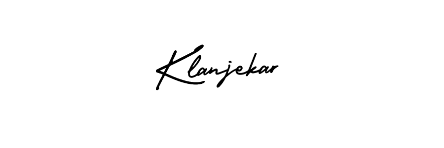 Also we have Klanjekar name is the best signature style. Create professional handwritten signature collection using AmerikaSignatureDemo-Regular autograph style. Klanjekar signature style 3 images and pictures png