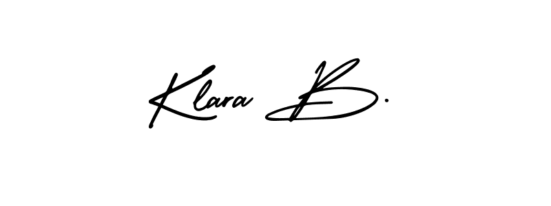 Klara B. stylish signature style. Best Handwritten Sign (AmerikaSignatureDemo-Regular) for my name. Handwritten Signature Collection Ideas for my name Klara B.. Klara B. signature style 3 images and pictures png