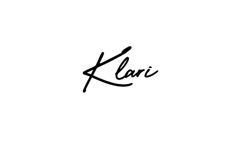The best way (AmerikaSignatureDemo-Regular) to make a short signature is to pick only two or three words in your name. The name Klari include a total of six letters. For converting this name. Klari signature style 3 images and pictures png