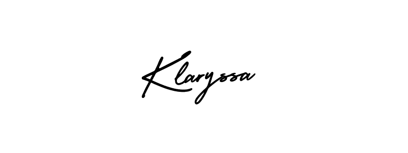 if you are searching for the best signature style for your name Klaryssa. so please give up your signature search. here we have designed multiple signature styles  using AmerikaSignatureDemo-Regular. Klaryssa signature style 3 images and pictures png