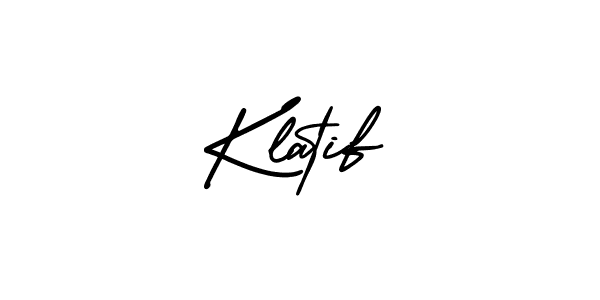 Similarly AmerikaSignatureDemo-Regular is the best handwritten signature design. Signature creator online .You can use it as an online autograph creator for name Klatif. Klatif signature style 3 images and pictures png