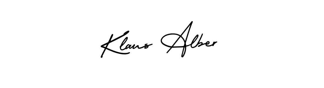 if you are searching for the best signature style for your name Klaus Alber. so please give up your signature search. here we have designed multiple signature styles  using AmerikaSignatureDemo-Regular. Klaus Alber signature style 3 images and pictures png