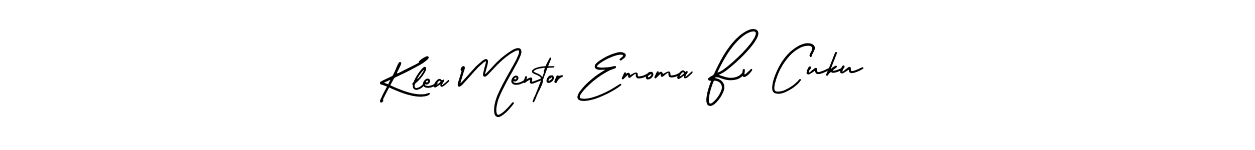 Use a signature maker to create a handwritten signature online. With this signature software, you can design (AmerikaSignatureDemo-Regular) your own signature for name Klea Mentor Emoma Fv Cuku. Klea Mentor Emoma Fv Cuku signature style 3 images and pictures png