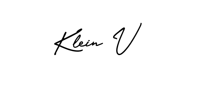 Also we have Klein V name is the best signature style. Create professional handwritten signature collection using AmerikaSignatureDemo-Regular autograph style. Klein V signature style 3 images and pictures png