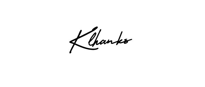 How to make Klhanks name signature. Use AmerikaSignatureDemo-Regular style for creating short signs online. This is the latest handwritten sign. Klhanks signature style 3 images and pictures png
