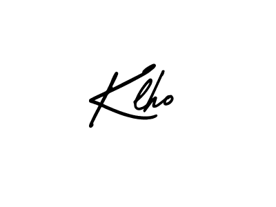 AmerikaSignatureDemo-Regular is a professional signature style that is perfect for those who want to add a touch of class to their signature. It is also a great choice for those who want to make their signature more unique. Get Klho name to fancy signature for free. Klho signature style 3 images and pictures png