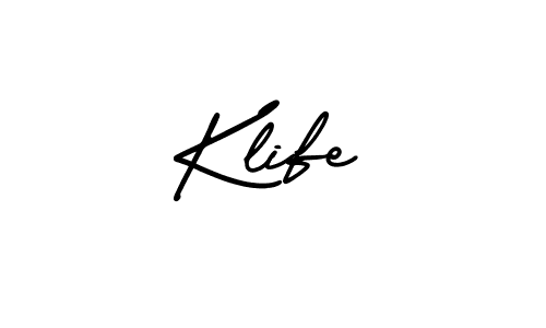 Best and Professional Signature Style for Klife. AmerikaSignatureDemo-Regular Best Signature Style Collection. Klife signature style 3 images and pictures png