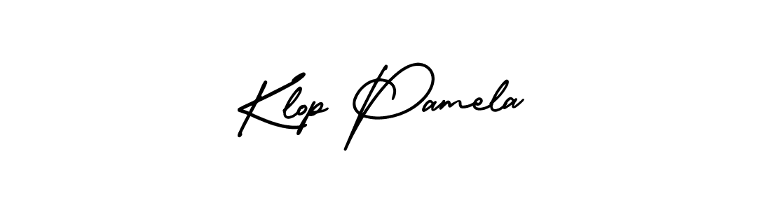How to make Klop Pamela signature? AmerikaSignatureDemo-Regular is a professional autograph style. Create handwritten signature for Klop Pamela name. Klop Pamela signature style 3 images and pictures png