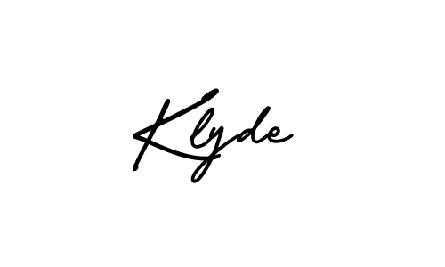 How to Draw Klyde signature style? AmerikaSignatureDemo-Regular is a latest design signature styles for name Klyde. Klyde signature style 3 images and pictures png