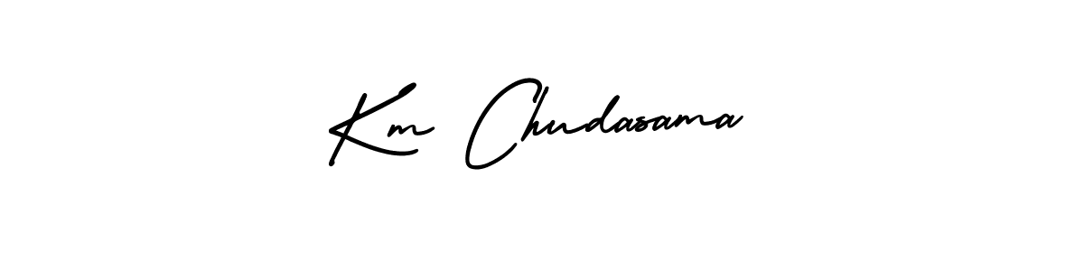 How to Draw Km Chudasama signature style? AmerikaSignatureDemo-Regular is a latest design signature styles for name Km Chudasama. Km Chudasama signature style 3 images and pictures png