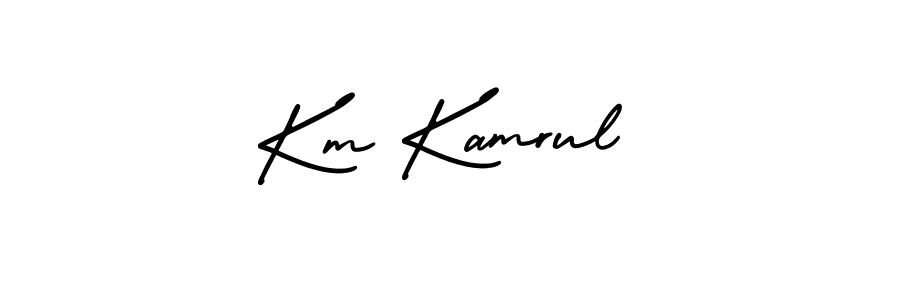 It looks lik you need a new signature style for name Km Kamrul. Design unique handwritten (AmerikaSignatureDemo-Regular) signature with our free signature maker in just a few clicks. Km Kamrul signature style 3 images and pictures png