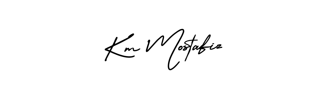 How to make Km Mostafiz name signature. Use AmerikaSignatureDemo-Regular style for creating short signs online. This is the latest handwritten sign. Km Mostafiz signature style 3 images and pictures png