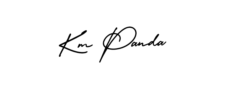 Make a beautiful signature design for name Km Panda. With this signature (AmerikaSignatureDemo-Regular) style, you can create a handwritten signature for free. Km Panda signature style 3 images and pictures png