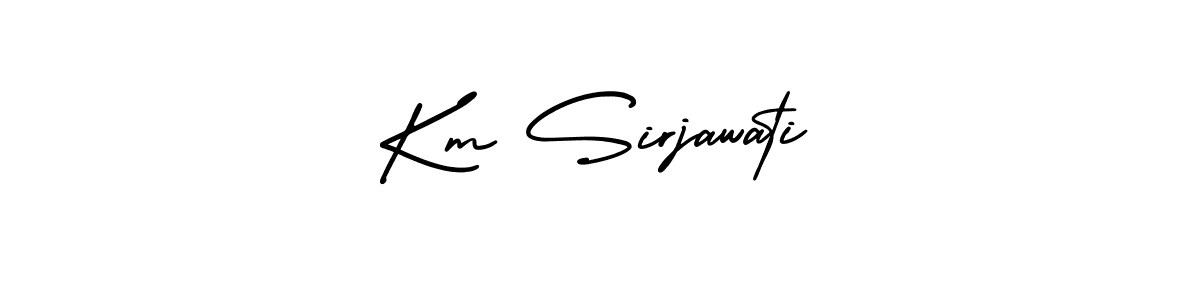 if you are searching for the best signature style for your name Km Sirjawati. so please give up your signature search. here we have designed multiple signature styles  using AmerikaSignatureDemo-Regular. Km Sirjawati signature style 3 images and pictures png