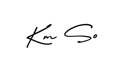 Also You can easily find your signature by using the search form. We will create Km So name handwritten signature images for you free of cost using AmerikaSignatureDemo-Regular sign style. Km So signature style 3 images and pictures png