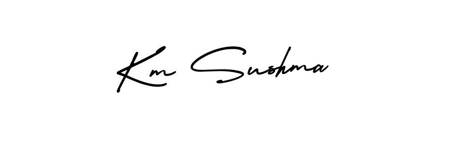 AmerikaSignatureDemo-Regular is a professional signature style that is perfect for those who want to add a touch of class to their signature. It is also a great choice for those who want to make their signature more unique. Get Km Sushma name to fancy signature for free. Km Sushma signature style 3 images and pictures png