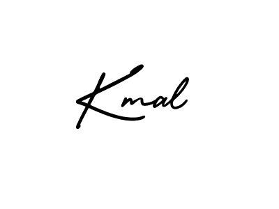 How to make Kmal name signature. Use AmerikaSignatureDemo-Regular style for creating short signs online. This is the latest handwritten sign. Kmal signature style 3 images and pictures png