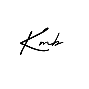Use a signature maker to create a handwritten signature online. With this signature software, you can design (AmerikaSignatureDemo-Regular) your own signature for name Kmb. Kmb signature style 3 images and pictures png