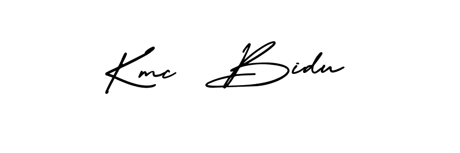 It looks lik you need a new signature style for name Kmc  Bidu. Design unique handwritten (AmerikaSignatureDemo-Regular) signature with our free signature maker in just a few clicks. Kmc  Bidu signature style 3 images and pictures png