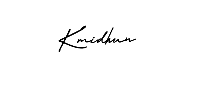 Create a beautiful signature design for name Kmidhun. With this signature (AmerikaSignatureDemo-Regular) fonts, you can make a handwritten signature for free. Kmidhun signature style 3 images and pictures png