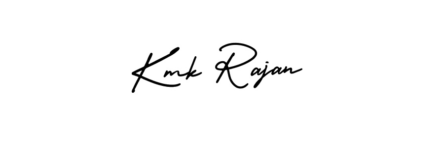 Kmk Rajan stylish signature style. Best Handwritten Sign (AmerikaSignatureDemo-Regular) for my name. Handwritten Signature Collection Ideas for my name Kmk Rajan. Kmk Rajan signature style 3 images and pictures png